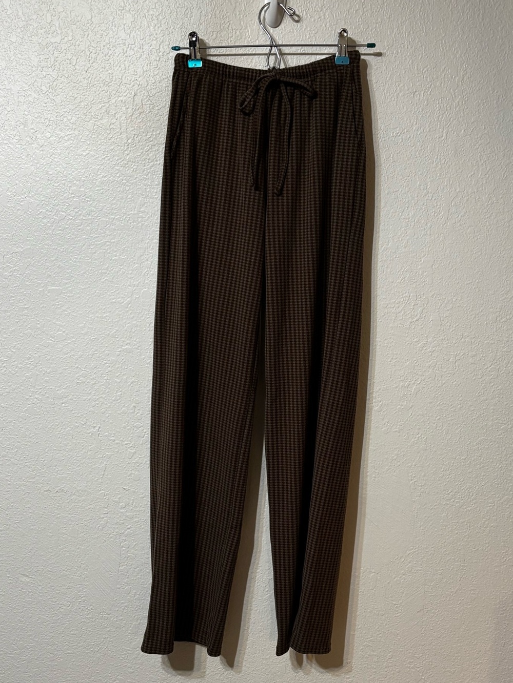 Chrome Riot Drawstring Wide Leg Buffalo Check Pants Small